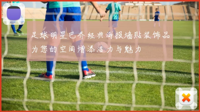 足球明星巴乔经典海报墙贴装饰品为您的空间增添活力与魅力